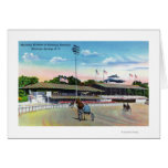 Horses Getting a Morning Workout on the Track cards