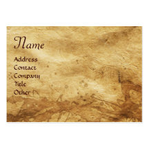 Horses' Hindquarters, Parchment Monogram Business Cards
