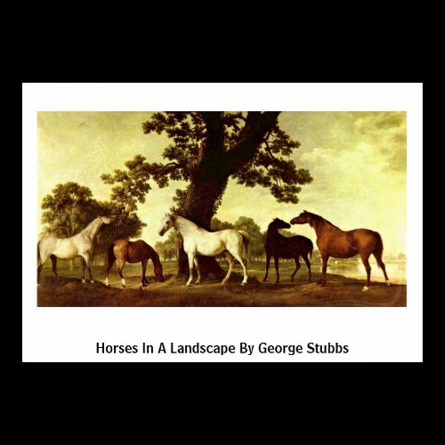 Horses In A Landscape By George Stubbs Print