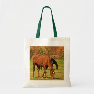 Horses in Autumn Tote Bag
