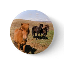 Horses in Krisuvik buttons