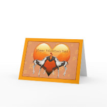 Horses in Love Valentine's Day Card