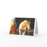 Horses in Paddock, Thinking of You Card