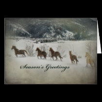 Horses In Snow cards