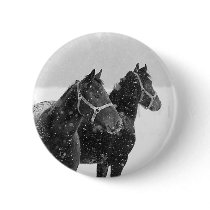 Horses in Snowfall Pins