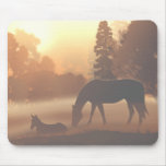 Horses in the Morning Fog Mousepad