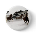 Horses in the snow buttons