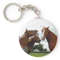 horses laughing 1 keychain