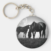 Horses & Moon Key Chains
