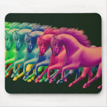 Horses of Different Colors Mousepad by twopurringcats Horses of Different Colors Mousepad