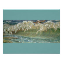 *Horses of Neptune* by Walter Crane Invitations