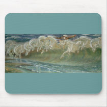 *Horses of Neptune* by Walter Crane Mouse Pad