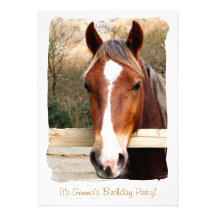 HORSES PERSONALIZED INVITE