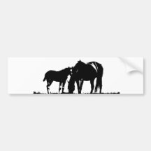 Horses Pop Art Bumper Sticker