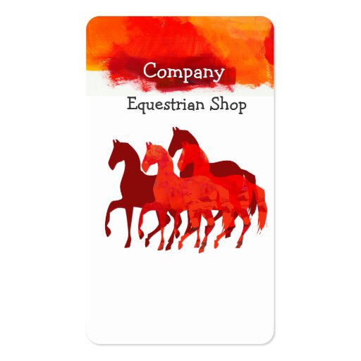 Horses Riding Business Card Template (front side)
