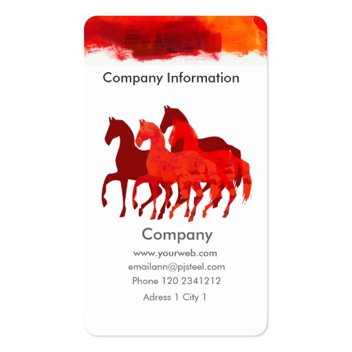 Horses Riding Business Card Template (back side)