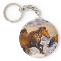 Horses running key chains