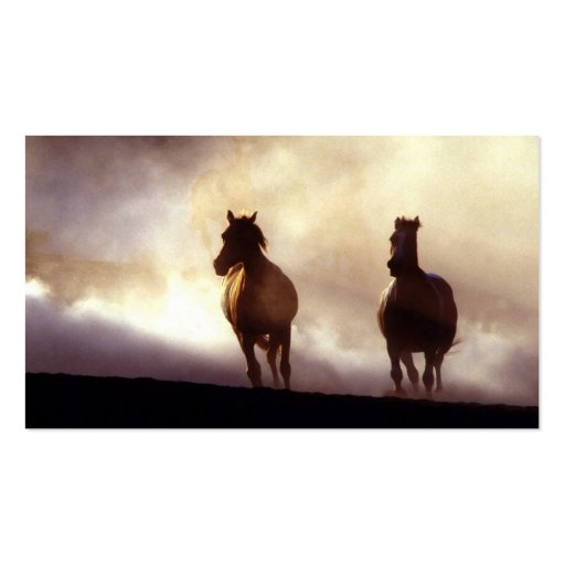 Horses Running On The Hill Business Card