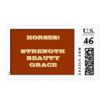 HORSES! STRENGTH BEAUTY GRACE POSTAGE