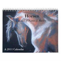 Horses, the Art of Nancy J. Bailey Wall Calendars