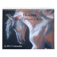 Horses, the Art of Nancy J. Bailey Wall Calendars