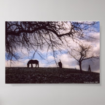 Horses Uphill Poster