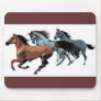 horses vectors running wild brown grey black mousepads