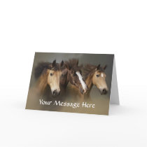 Horses Wild Trio Greeting Card