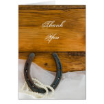 Horseshoe and Pearls Country Thank You Note Card