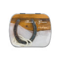 Horseshoe and Pearls Wedding Favor Candy Tin