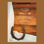 Horseshoe and Satin Country Bridal Shower Invite invitations