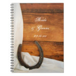 Horseshoe and Satin Country Wedding Notebook