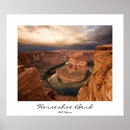 Horseshoe Bend at Sunrise, with customizable title Posters