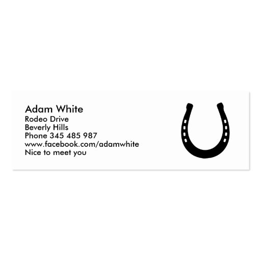 Horseshoe Business Card Templates (front side)