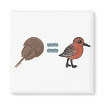 Horseshoe Crabs are Life Square Magnet