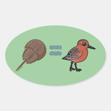 Horseshoe Crabs are Life Oval Sticker < Birdorable Signature < Birdorable