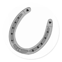 Horseshoe Decorated with Hearts stickers by White_Wedding Horseshoe Decorated with Hearts stickers