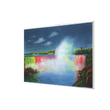 Horseshoe Falls Illuminated at Night # 2 Stretched Canvas Prints