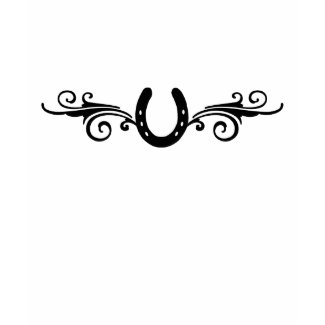 Horseshoe Filigree Designer Tshirt shirt