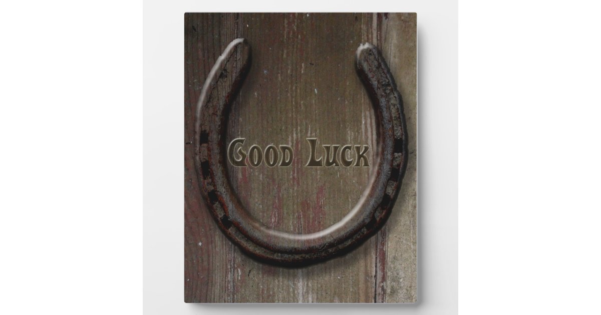 Horseshoe Good Luck Symbol Plaque Zazzle