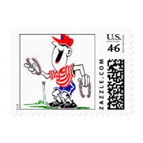HorseShoe Pitcher Postage Stamp