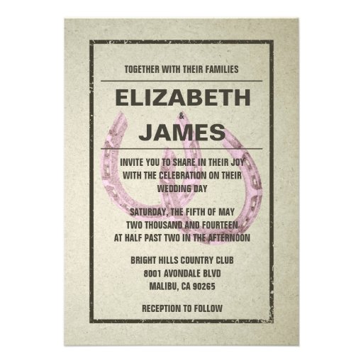 Horseshoe Wedding Invitations