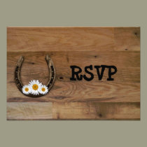 Horseshoe Wedding Reception RSVP invitations