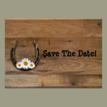 Horseshoe Wedding Save The Date invitations