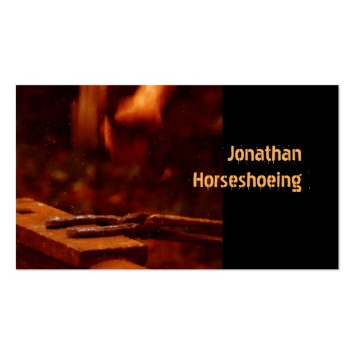 Horseshoeing modern business card (front side)