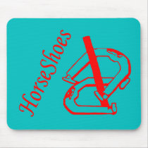 Horseshoes Mousepad  rd/blu