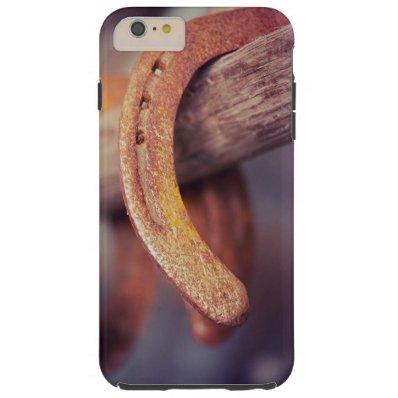 Horseshoes on Barn Wood Cowboy Country Western Tough iPhone 6 Plus Case