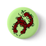 Horseshoes with Shamrock Vines Button