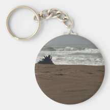 Horsfall Beach and Driftwood stump Keychains