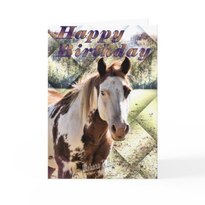 Horsin' around on your birthday greeting card by MakaraPhotos